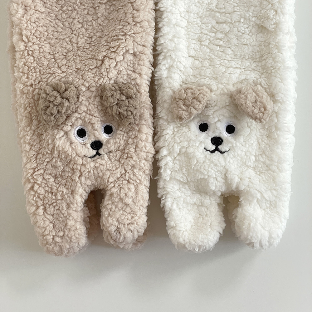 퍼피 강아지 뽀글이 귀여운 겨울 양털 머플러 목도리 (2color)